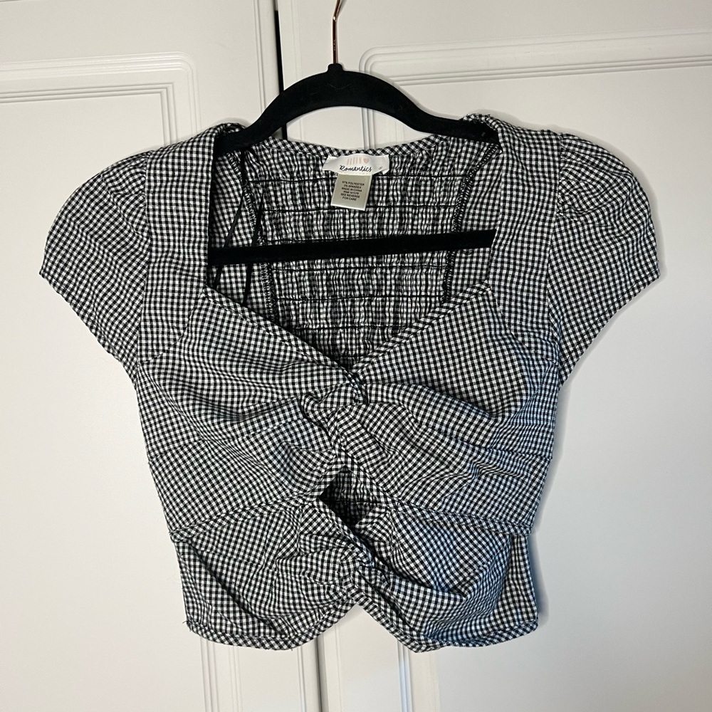 Gingham Cottagecore Country Crop Top